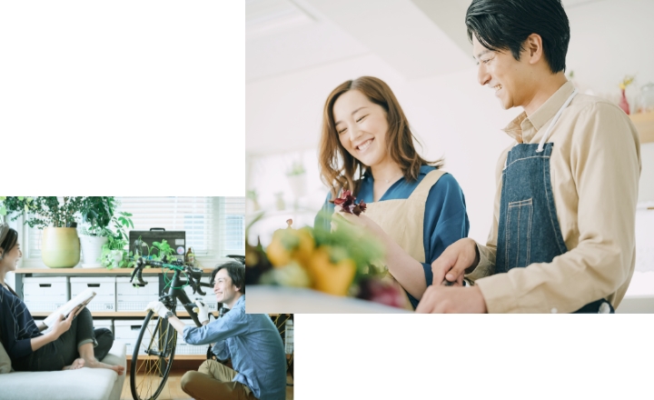 会話を楽しむ夫婦